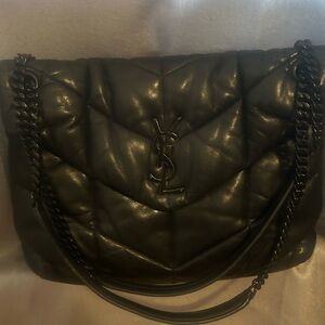 Yves Saint Laurent Black Quilted Shoulder Bag